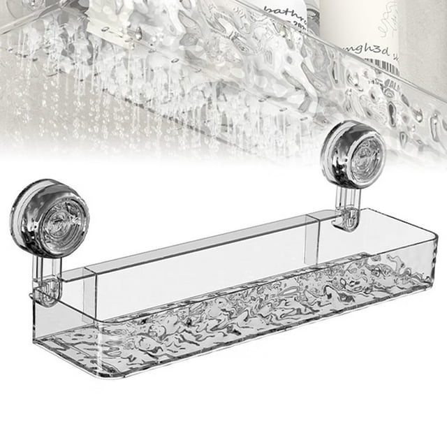 Corrugated Suction Cup Storage Holder, 2025 New Style Bathroom Suction Cup Storage Box Without Drilling