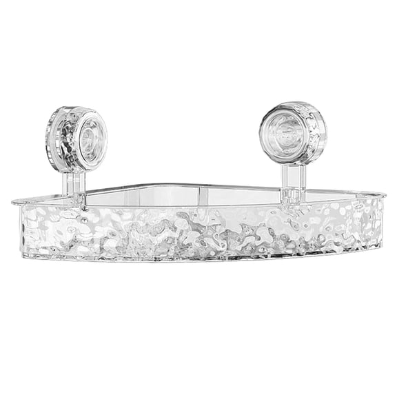 Corrugated Suction Cup Storage Holder Corner Shower Caddy Large Organizer Bathroom Shelf Acrylic Shower Tray Shelves Inside Floating Shower Wall Shelf Basket Rack