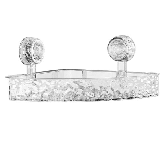Corrugated Suction Cup Storage Holder Light Lu Xury Style Glacier Pattern Suction Cup Shelf No Drill Bathroom Suction Storage Bo X Suction Cup Storage Rack Without Punching Holes