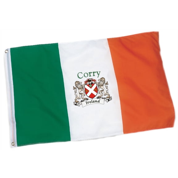 Corry Irish Coat of Arms Flag - 3'x5' foot.