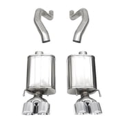 CORSA PERFORMANCE 21077 Chevy Corvette, Polished AxleBack Exhaust