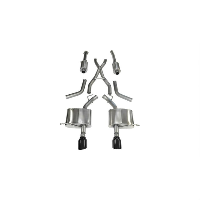 Corsa 11-14 Dodge Durango 5.7L V8 Black Sport Dual Rear Cat-Back Exhaust Fits select: 2013-2023 DODGE DURANGO R/T, 2011-2012 DODGE DURANGO CITADEL
