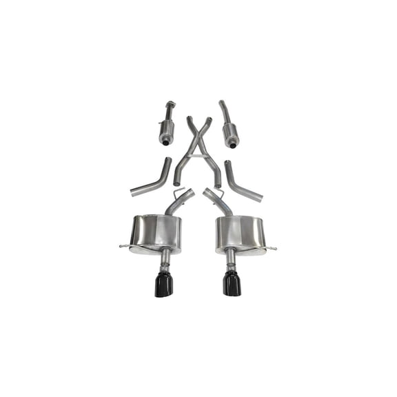 Corsa 11-14 Dodge Durango 5.7L V8 Black Sport Dual Rear Cat-Back Exhaust Fits select: 2013-2023 DODGE DURANGO R/T, 2011-2012 DODGE DURANGO CITADEL