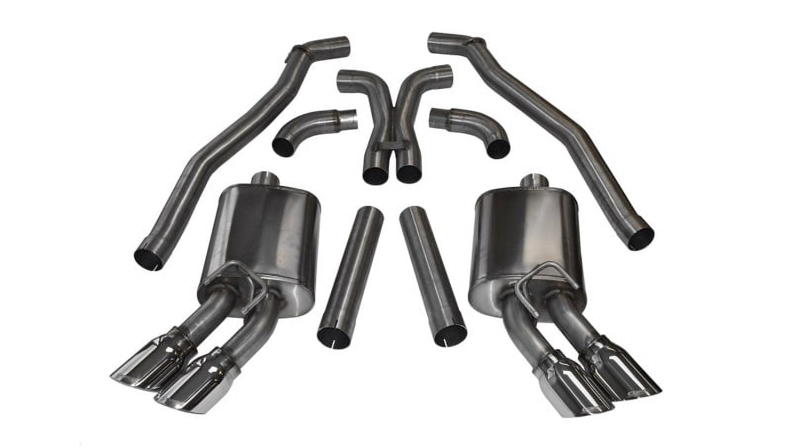 DNA MOTORING Cat-Back Exhaust System For 2010-2015 Chevy Camaro 6.2L - Stainless Steel