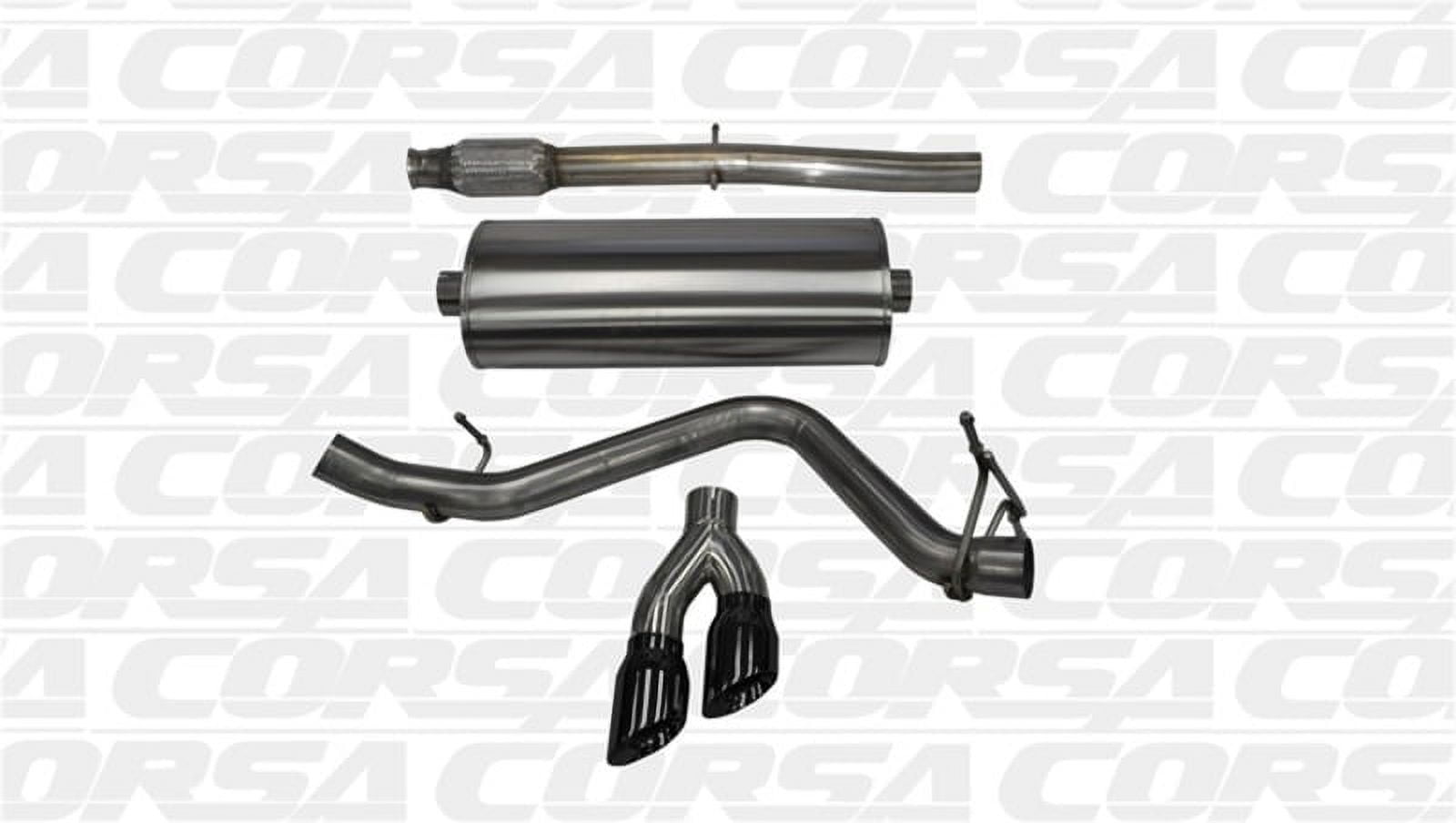 Corsa 14 GMC Sierra/Chevy Silv 1500 Crew Cab/Std. Bed 5.3L V8 Black Sport Single Side CB Exhaust Fits select: 2015,2018 CHEVROLET SILVERADO