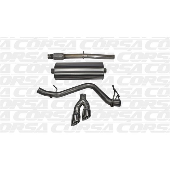 Corsa 14 GMC Sierra/Chevy Silv 1500 Crew Cab/Std. Bed 5.3L V8 Polished Sport Single Side CB Exhaust Fits select: 2018 CHEVROLET SILVERADO, 2015-2017 CHEVROLET SILVERADO K1500 LT