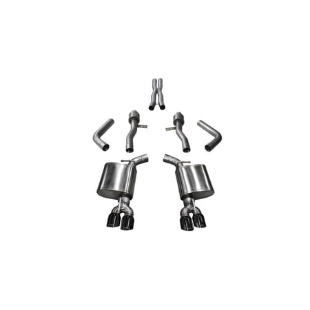 Corsa 15-17 Dodge Challenger Hellcat Dual Rear Exit Sport Exhaust w/ 3.5in Black Tips
