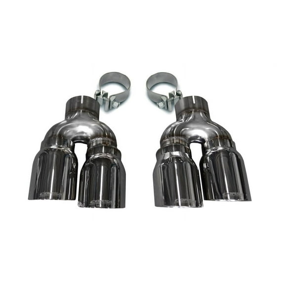 Corsa 16-18 Cadillac ATS 3.6T 4in Inlet / 4in Outlet Twin Polished Tip Kit (For Corsa Exhaust Only) Fits select: 2018 CADILLAC ATS-V
