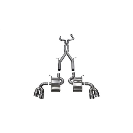 Corsa 16-18 Chevy Camaro SS 6.2L Xtreme+ 2.75in Cat-Back Dual Rear Exit w/ Twin 4in Polished Tips