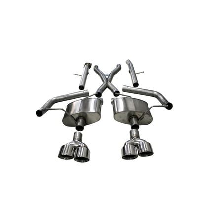 Corsa 18-21 Jeep Grand Cherokee TrackHawk 6.2L Xtreme Cat-Back Dual Rear Exit w/4.5in Polished Tips
