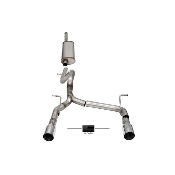Corsa 18-21 Jeep Wrangler JLU 3.6L 2.75in Sport Cat-Back Exhaust w/ Black Tips - 21124BLKUSA Fits select: 2018-2019 JEEP WRANGLER UNLIMITED SAHARA, 2021 JEEP WRANGLER UNLIMITED SPORT