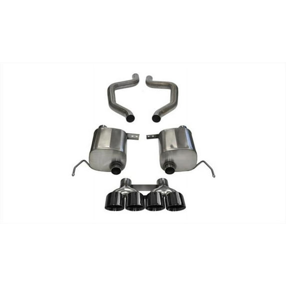 Corsa 2015 Chevy Corvette Z06 2.75in Axle Back Exhaust Black Dual Rear Exit Quad 4.5in Tip (Sport)