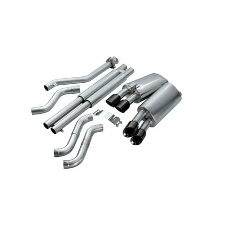 (8 pack) Corsa 92-95 Chevrolet Corvette C4 5.7L V8 LT1 Sport Cat-Back Exhaust w/ Twin 3.5in Black Tips
