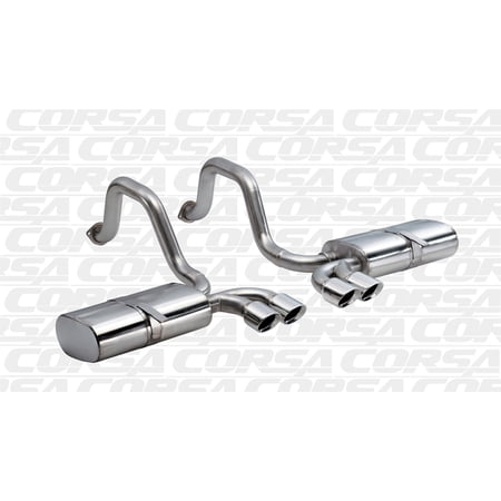 Corsa 97-04 Chevrolet Corvette C5 Z06 5.7L V8 Polished Sport Axle-Back Exhaust