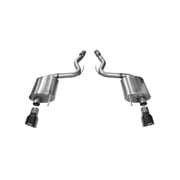 Corsa Performance 14329BLK Touring Axle-Back Exhaust System يناسب 15-17 Mustang Fits حدد 2015-2017 FORD MUSTANG GT