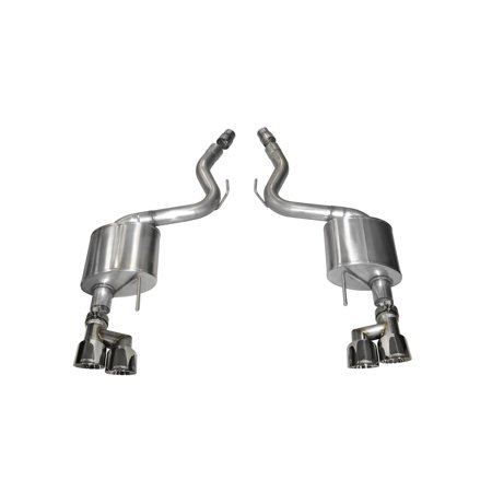 Corsa Performance 14334 Sport Axle-Back Exhaust System; Dual Rear Exit; 3 in. Dia; Incl. Muffler/Pipes/Clamps; Twin 4 in. Polished Pro-Series Tips;