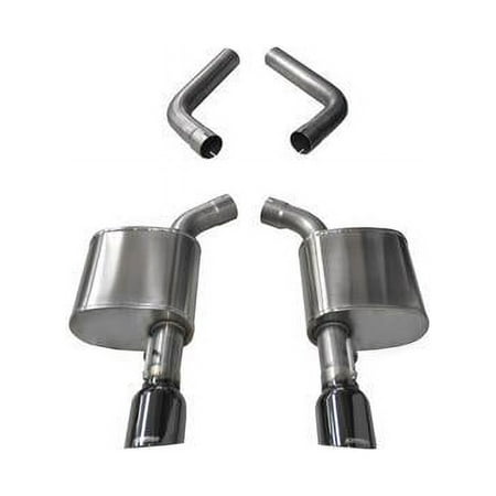 Corsa Performance 21019BLK Sport Axle-Back Exhaust System Fits select: 2019 DODGE CHARGER SCAT PACK, 2017-2018 DODGE CHARGER R/T