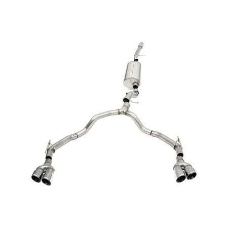 Corsa 21-22 Suburban/GMC Yukon XL 6.2L 4WD Dual Rear 3/2.75in Sport Cat-Back DW 4in Pol Tips CORSA Performance 21130