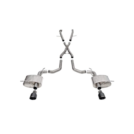 Corsa Performance 21196Blk Xtreme Cat Back Exhaust System Fits 21 23 Durango