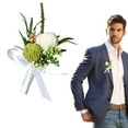 thumbnail image 1 of Corsage Bloomboutique: Premium Artificial Wrist Corsage & Boutonniere Set – Uv-Resistant Flowers for Weddings, Proms & Special Events – Easy-On, Long-Lasting Floral Elegance Corsage Wristlet Harlik, 1 of 8