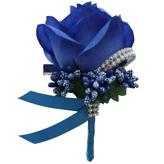 Corsage and Boutonniere Set for Wedding Party Silk Boutonniere for Men Wedding Wrist Corsage Women Bride Suit Party Decor ,