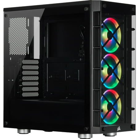 Corsair CC-9011188-WW Crystal 465X RGB Tempered Glass Mid-Tower Case - Black