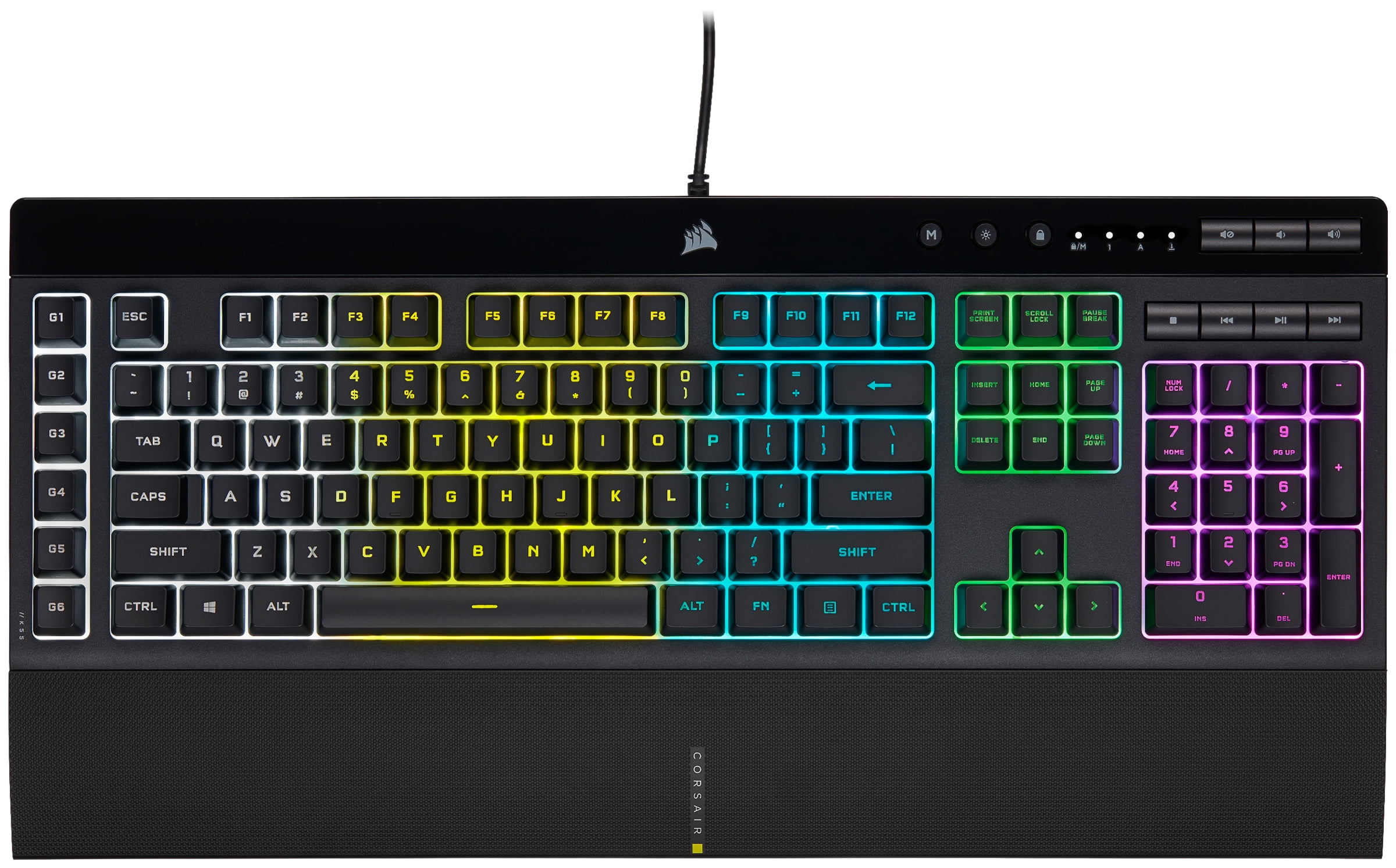 Corsair K55 RGB Pro Gaming Keyboard - Dynamic RGB Backlighting, Six Macro Keys with Elgato Stream Deck Software Integration