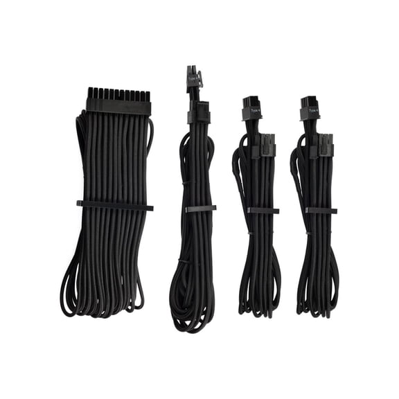 Corsair CP-8920215 Premium Individually Sleeved PSU Cables Starter Kit Type 4 Gen 4 - Black