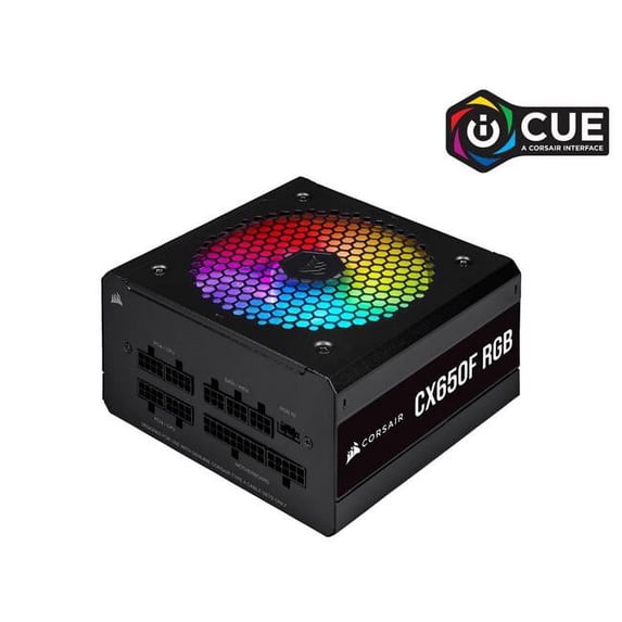 Corsair CX650F RGB, 650 Watt, 80 Plus Bronze, Fully Modular RGB Power Supply