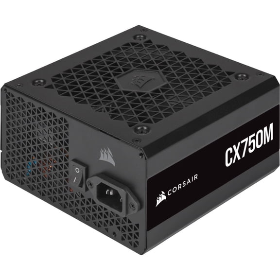 Corsair CX-M Series CX750M - 750 Watt 80 PLUS Bronze Semi Modular ATX PSU - Internal, ATX - 120 V AC, 230 V AC Input - 5 V DC, 3.3 V DC, 12 V DC, -12 V DC Output - 750 W - 1 +12V Rails - 1 Fan(s) -...