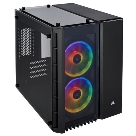 Corsair Crystal Series 280X RGB Tempered Glass Micro ATX Case, Black
