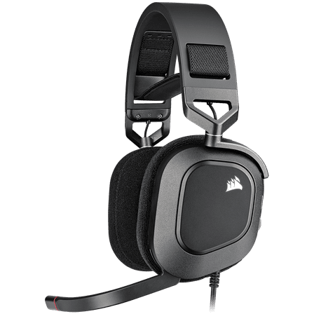 Corsair HS80 RGB USB Premium Gaming Headset with Dolby Audio 7.1 Surround Sound (Broadcast-Grade Omni-Directional Microphone, Memory Foam Earpads, High-Fidelity Sound, Durable Construction) Carbon