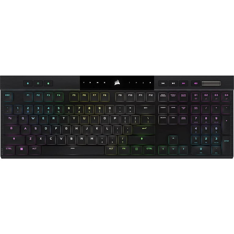 Corsair K100 AIR Wireless RGB Mechanical Gaming Keyboard - Ultra-Thin,  Sub-1ms Slipstream , Low-Latency Bluetooth, Cherry MX Ultra Low Profile