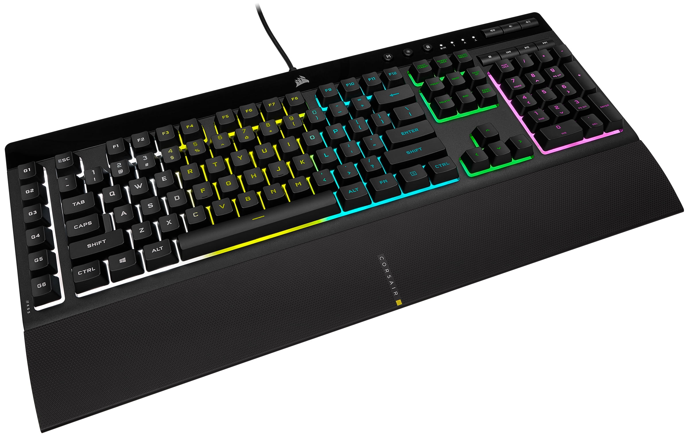 Corsair K55 RGB Pro Gaming Keyboard - Dynamic RGB Backlighting, Six Macro  Keys with Elgato Stream Deck Software Integration