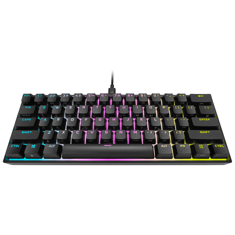 Corsair K65 RGB Mini 60% Mechanical Gaming Keyboard - Cherry MX Red  Keyswitches, Detachable USB Type C