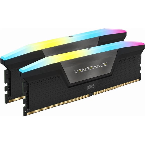 CORSAIR Vengeance RGB 64GB (2 x 32GB) 288-Pin PC RAM DDR5 6000 (PC5 48000) Desktop Memory Model CMH64GX5M2D6000C40