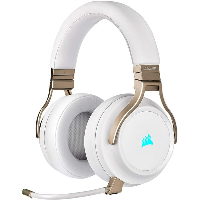 Corsair Virtuoso RGB Wireless Gaming Headset - Pearl; Connect to Virtually Any Device Including PC, Xbox One, PS4, Nintendo Switch and Mobile (Connection Compatibility Dependent upon Device)