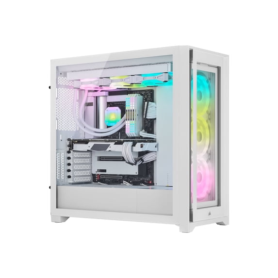 Corsair iCUE 5000X RGB QL Edition CC-9011233-WW White Steel / Plastic / Tempered Glass ATX Mid Tower Computer Case