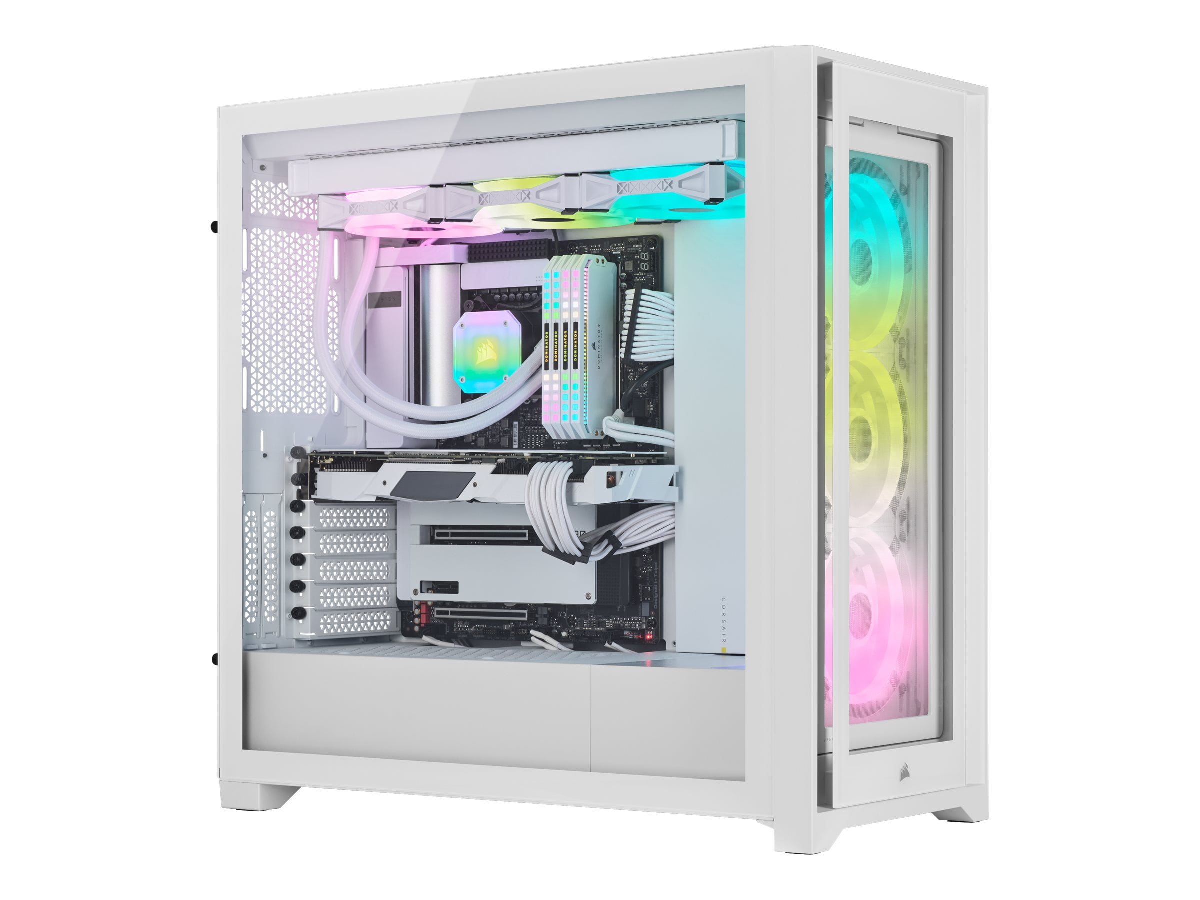 Corsair iCUE 5000X RGB QL Edition Mid-Tower ATX Case - True White