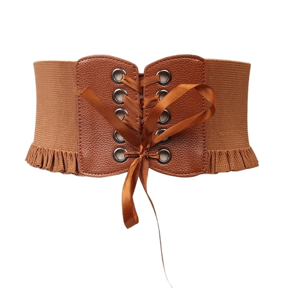Corset Belt Waist Belt Waist Corset for Women Body Shaper Corset Top for Women Corset Top Pirate Costume Halloween Costumes Renaissance Womens Belt Elastic Wide Waist Band Tied Waspie Corset