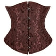thumbnail image 1 of Corset Belt for Women Brocade Underbust Boned Corsets Bustier Waist Trainer Vintage Elegant Victorian Style Bustier Womens Corset Top Brown XS, 1 of 4