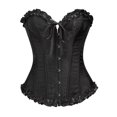 thumbnail image 1 of Corset Bra Multicolor Lace Corset Top Renaissance Fair Authentic Victorian Design Bustier with Steel Bones Bustier Top Black XS, 1 of 7