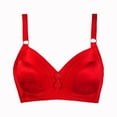 thumbnail image 1 of Corset Bra Women Padded Bra Feature V-Neck T-Shirt Bra Style W-757 Red XL, 1 of 4