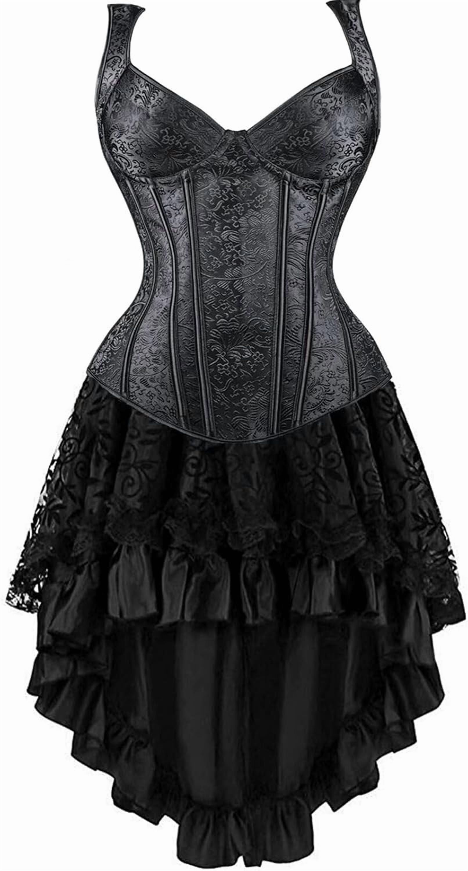 Basque Language Images Corset Bustiers Top 2 Pieces set Women Basque Plus Size Halloween ...