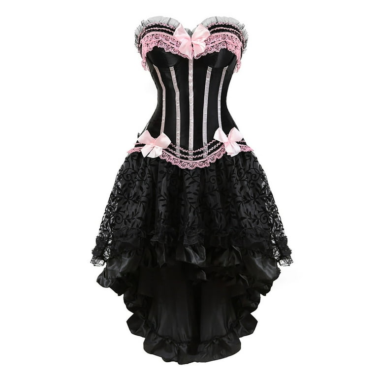 Sexy Women's Gothic Victorian Steampunk Corset Dress Vintage