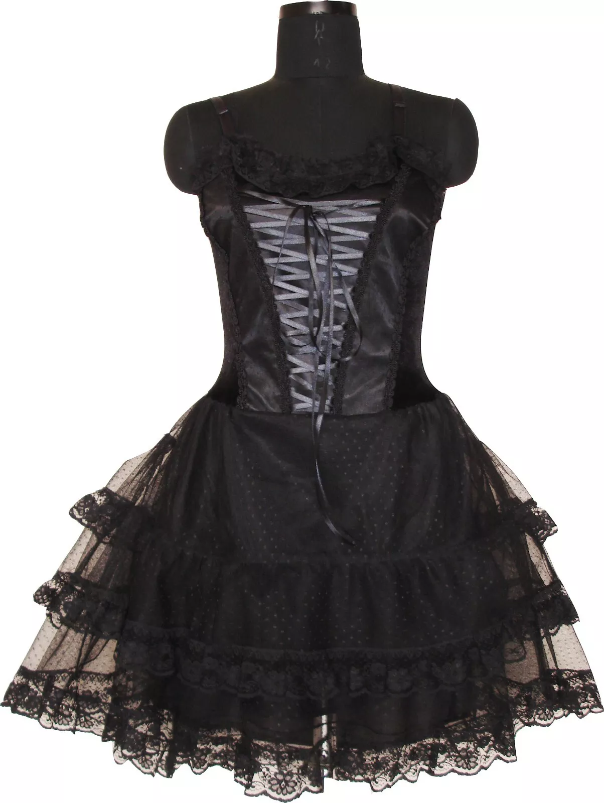 strapless open back dress Baby Girl Black Princess Party Dress Toddler Girl Party Dress 4-5Y / Black main image 1