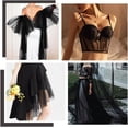 thumbnail image 1 of Corset Mesh Fabric 60" by 5 Yards Nylon Non Stretch Net Fabric Black Breathable Mesh for Transparent Corset Base Couture Dress Wedding Prom Gown Sewing Crafts, 1 of 8