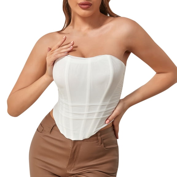 Corset Shapewear Strapless Structured Waist Top for Dressy Looks Designed for Smooth Layering and Comfortable Everyday Outfit Support Shapewear Tummy Control