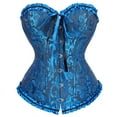 thumbnail image 1 of Corset Top Bustiers for Women Lace Up Ovebust Victorian Corset Plus Size Vintage Corsets Black Blue S, 1 of 5