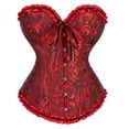 thumbnail image 1 of Corset Top Bustiers for Women Lace Up Ovebust Victorian Corset Plus Size Vintage Corsets Black Red 7XL, 1 of 5